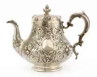 Lot 357 - A Victorian silver teapot