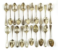 Lot 347 - A collection of silver tablespoons