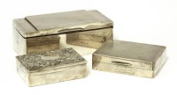 Lot 364 - A silver cigarette box