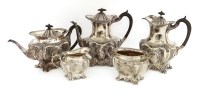 Lot 365 - An Edwardian five-piece tea and coffee service