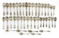 Lot 352 - Forty-two various silver teaspoons