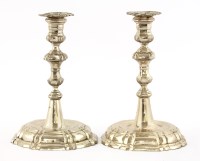 Lot 355 - Two Continental silver candlesticks
