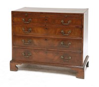 Lot 130 - A George III chequer strung mahogany chest of drawers