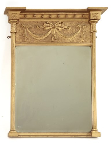 Lot 136 - A giltwood and gesso pier mirror