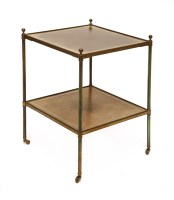 Lot 139 - A brass two-tier stand