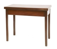 Lot 166 - A mahogany fold-over tea table