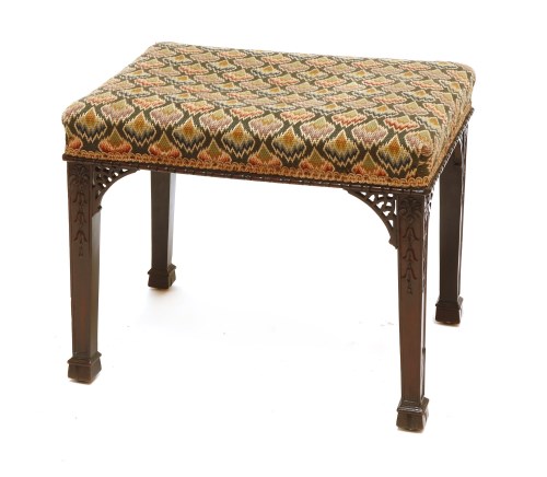 Lot 206 - A Chippendale-style mahogany footstool