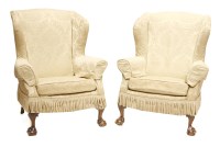 Lot 207 - A pair of wing armchairs
