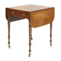 Lot 209 - A George III strung mahogany Pembroke table