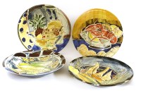 Lot 267 - Four modern pottery wall plates