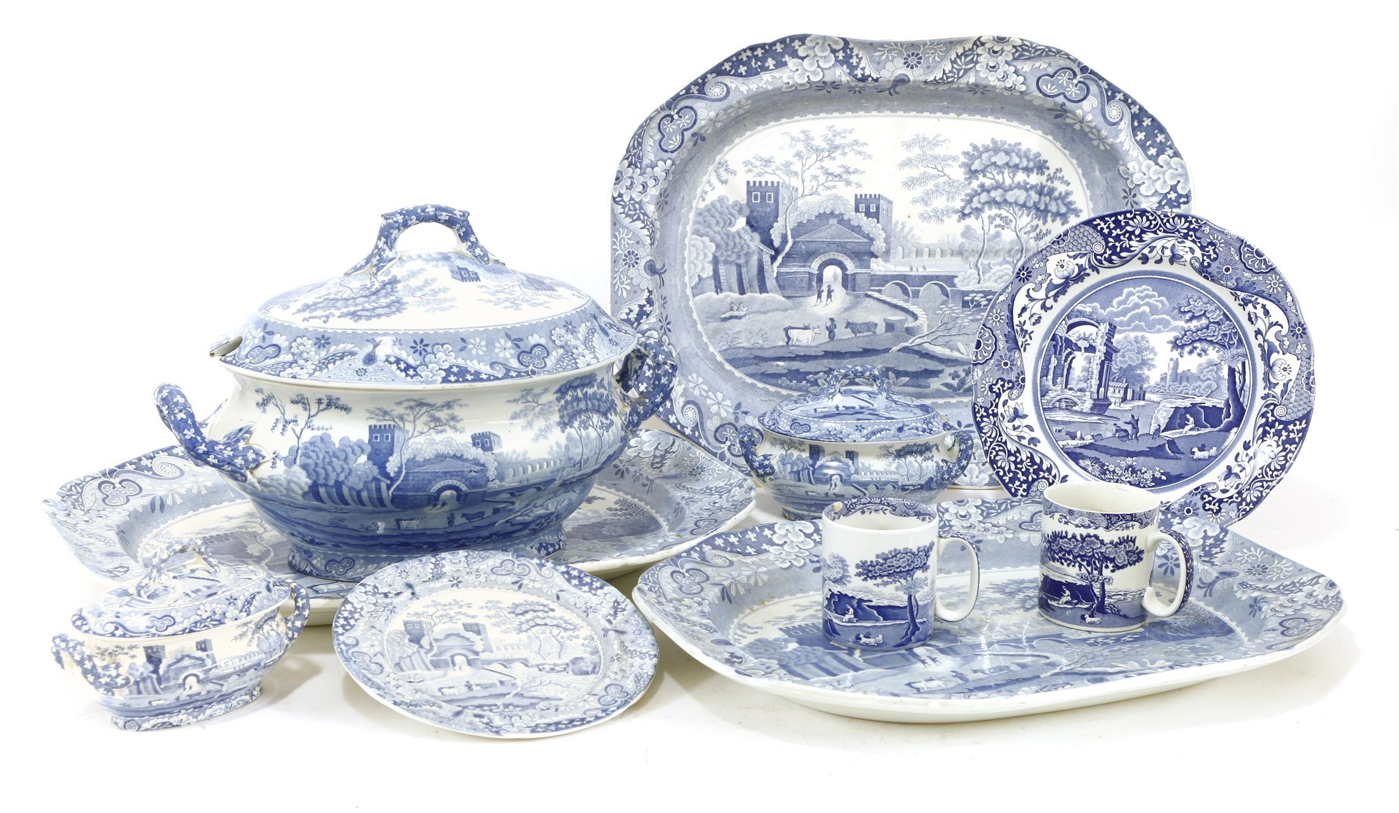 Lot 55 A Spode Italian pattern pottery dinner