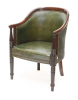 Lot 245 - A Regency mahogany library chair