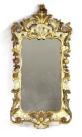 Lot 263 - A carved wood and painted Venetian wall mirror