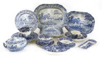 Lot 239 - A Copeland Spode blue and white part dinner service