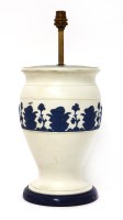 Lot 415 - A pottery vase table lamp