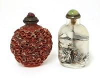 Lot 414 - A Chinese porcelain snuff bottle