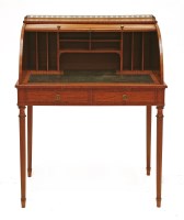 Lot 465 - An Edwardian satinwood bureau de dame