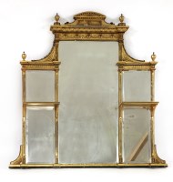 Lot 470 - A late Victorian giltwood and gesso overmantel mirror