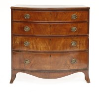 Lot 529 - A Victorian mahogany bow front chest