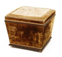 Lot 514 - A Victorian upholstered and mahogany box ottoman