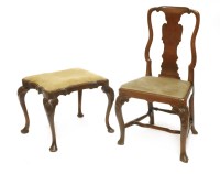 Lot 515 - A George II style walnut single chair