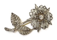 Lot 285 - A Victorian diamond set floral en tremblant spray brooch