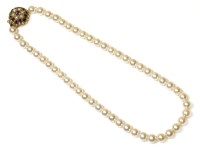 Lot 310 - A single row uniform cultured pearl necklace