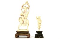 Lot 222 - Two Chinese ivory carvings
