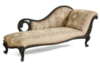 Lot 607 - A Victorian ebonised chaise longue