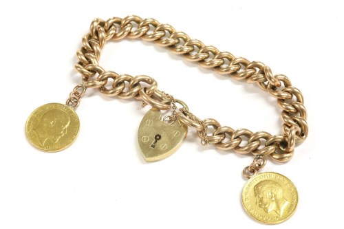 Lot 73 - A gold hollow curb link chain