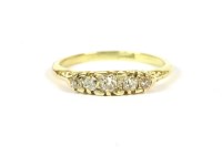 Lot 67 - A gold graduated five stone diamond ring