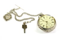 Lot 116 - A silver open faced key wound pocket watch