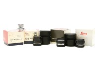 Lot 190 - Three Leica lenses: Summicron F=5cm 1:2