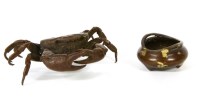 Lot 232 - A Chinese bronze crab