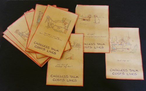 Lot 176 - Eleven Hurley 'Careless Talk Cost Lives' coloured lithographs
