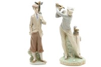 Lot 281 - Two Lladro figures of golfers