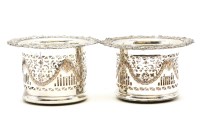 Lot 208 - A pair of substantial silver plated wine coasters