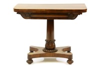 Lot 623 - A Victorian rosewood card table on column