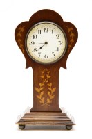 Lot 286 - An Edwardian mahogany and inlaid mantel clock