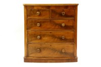 Lot 588 - A Victorian walnut bow front chest