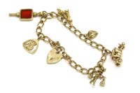 Lot 49 - A 9ct gold curb link bracelet with padlock