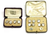 Lot 105 - A cased pair of gold seed pearl