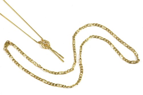 Lot 97 - A gold single stone diamond fringe necklace
