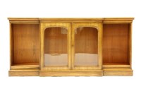 Lot 581 - A Victorian breakfront walnut bookcase