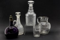 Lot 401 - An 18th century glass marriage jug