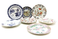 Lot 360 - Seven 18th century and later Chinese porcelain plates