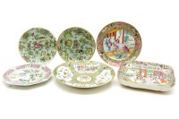 Lot 437 - A quantity of various 18th century and later famille rose and famille vert Chinese porcelain plates