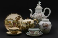 Lot 402 - A Japanese satsuma pottery tea set