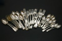 Lot 160 - A Maltese silver part canteen of cutlery