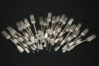 Lot 156 - A quantity of late 19th century Maltese silver forks